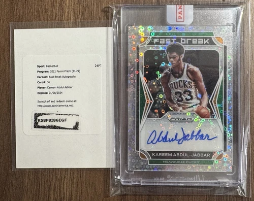 2021 Prizm Kareem Abdul Jabbar Fast Break Autographs Auto