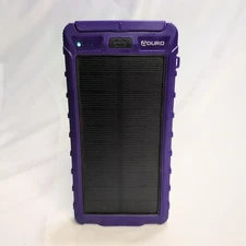 Aduro Solar Power Bank 10000mAh 5v/2a Charger Portable Flashlight
