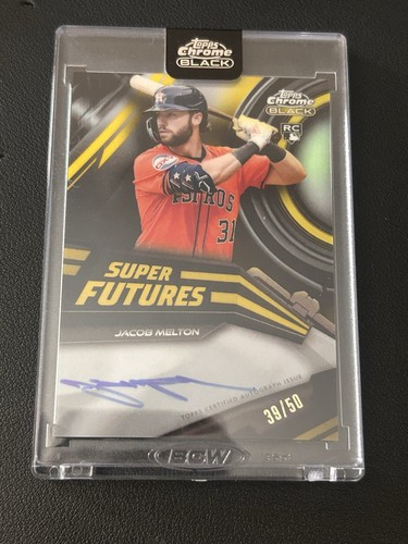 2026 Topps Chrome Black Jacob Melton Super Futures Gold Refractor Auto /50 RC