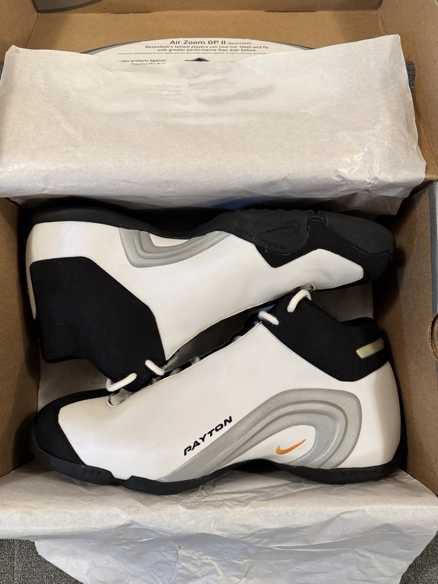 Vintage 2000 Nike Air Zoom GP II (2) white black sz 11 Alpha