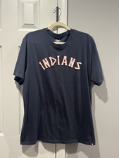 Cleveland Indians Shirt Adult XL Navy 47 Brand MLB Baseball Tee Distressed