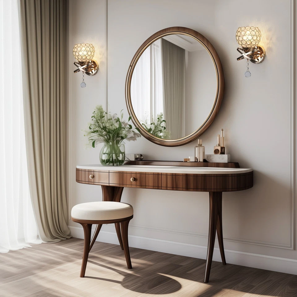 (Free 3-Color Bulbs*2) Gold Crystal Wall Sconces 2-Pack, E26 LED Elegant Light - Image 4 of 4