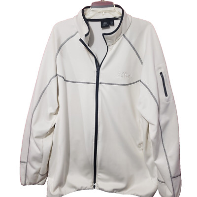 Stormtech Off White Zip Jacket Men Full Zip Softshell Hoodie 2XL