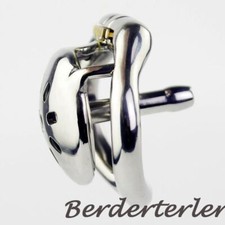 Small Chastity Cage with Urethr Tube Stainless Steel Male Devices Ring Lock