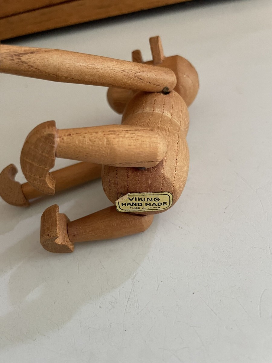 Vintage Viking Hand Made Japan Modern Wooden Monkey | eBay