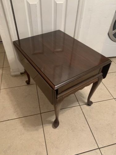 Vintage Middle Century ETHAN ALLEN Mahogany Drop Leaf Side End Table  - Picture 11 of 11
