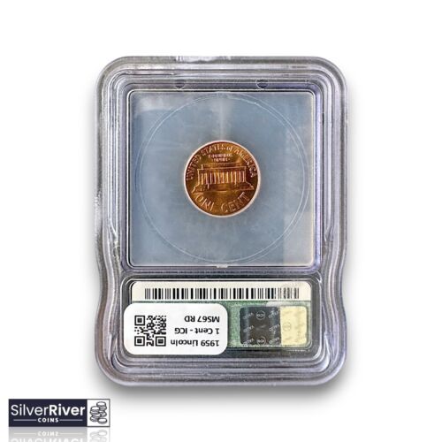 1959 Lincoln Memorial Cent (*Certified MS67 RD by ICG*) - Better Date, Lustrous - Picture 2 of 4