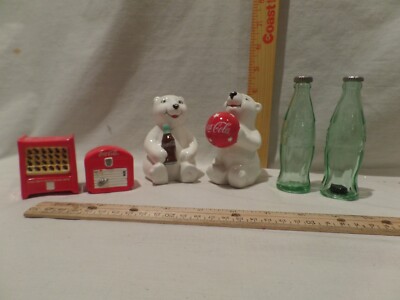 ''COCA-COLA'' VINTAGE SALT & PEPPER SHAKERS-LOT OF 3 SETS