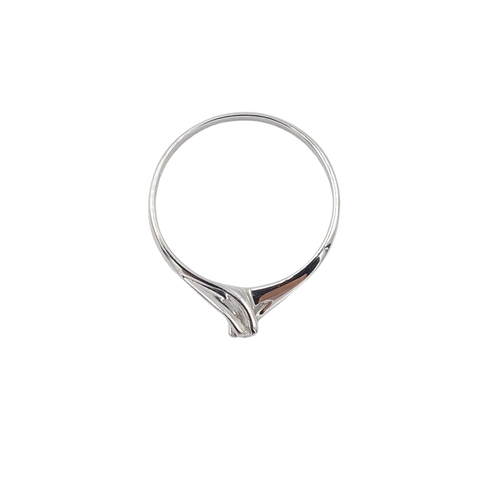 Anello solitario da donna realizzato in oro bianco 18 kt con diamante da 0.02ct. - Foto 8 di 11