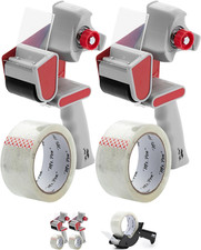 "Ultimate Packing Tape Dispenser Bundle - 2-Inch, 2 Pack with Bonus Tape Rolls -