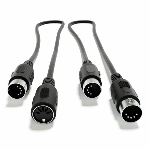 MIDI Extension Audio Cable - 5 Pin DIN - Synthesizer Mixer Amplifier Music Gear - Afbeelding 1 van 10