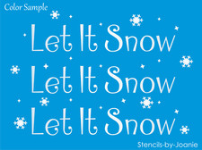 Let It Snow STENCIL Snowflakes Winter Twinkle Stars Holiday Farmhouse Art Signs
