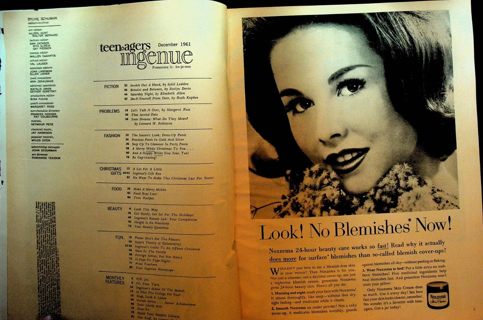 Teenagers Ingenue Magazine December 1961 Christmas Fashion & Beauty - Image 2 of 2