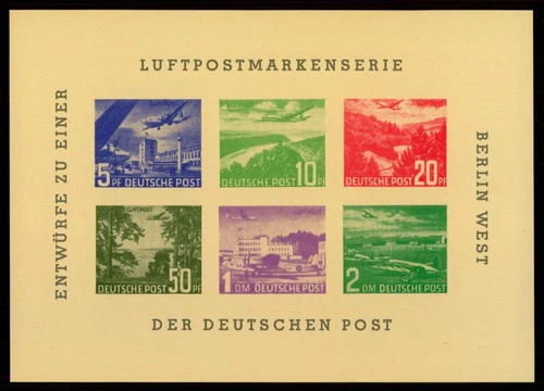 GERMANY MEMORIAL-BLOCK AVIATION "UNISSUED DESIGNS AIRMAIL SERIES" m5605