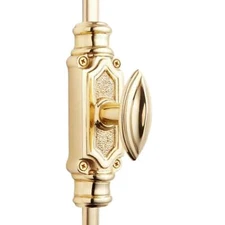 Signature Ironmongery Barcheski Door Brass Cremone Bolt Polished Brass Lacquered
