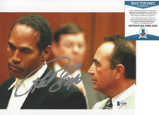 ROBERT SHAPIRO - O.J. SIMPSON TRIAL LAWYER SIGNED 8X10 PHOTO 2 BECKETT COA BAS