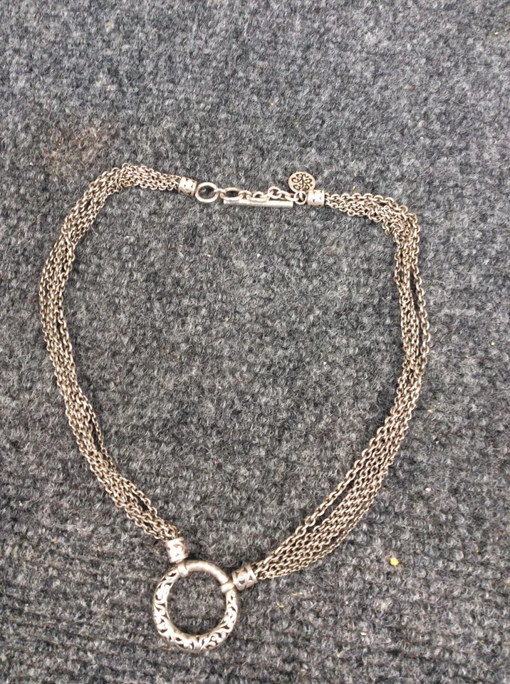 Impresionante Lois Hill Bali Indonesia plata esterlina 925 ornamentado collar de palanca Foto 3 de 4