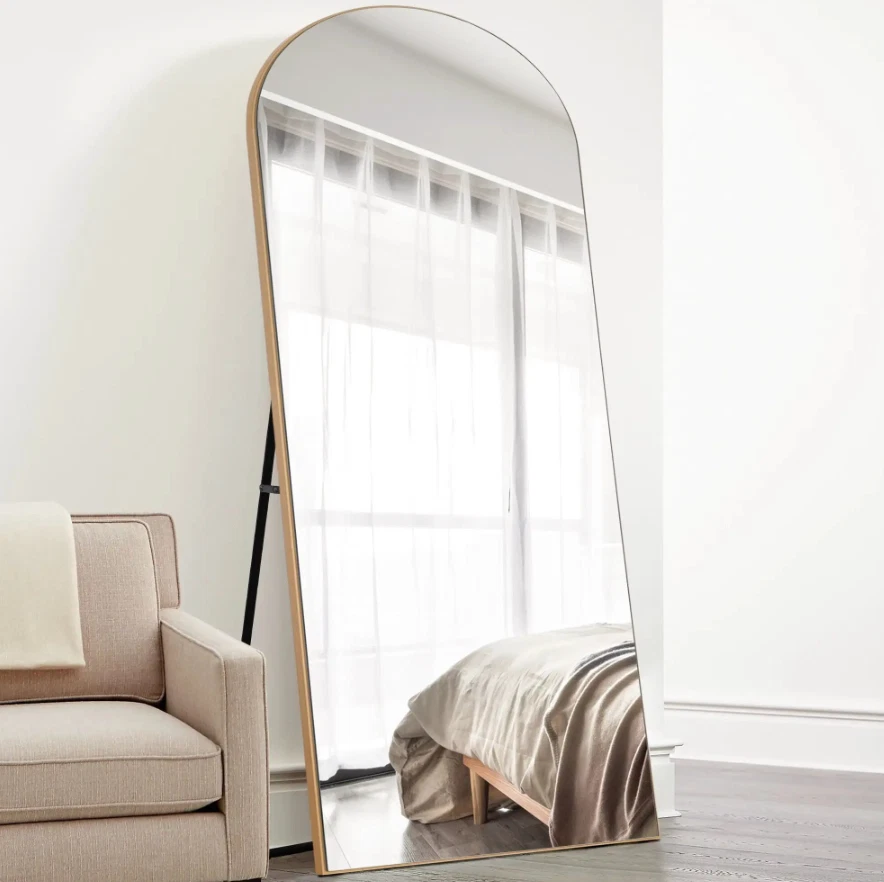 Espejo arqueado de longitud completa Green Line 71"x31" con elegante marco de madera - HD Nano G Foto 3 de 4