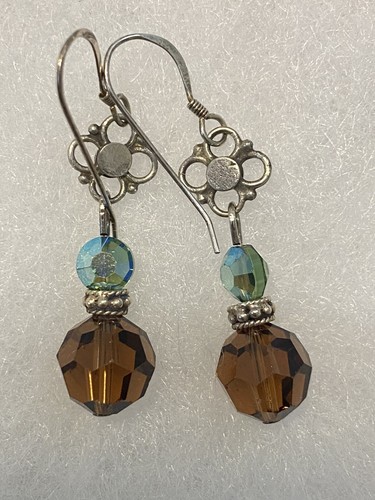 4 PAIRS MIXED LOT MULTIPLE COLORS CRYSTAL & GEMSTONE DANGLE EARRINGS - Picture 9 of 14