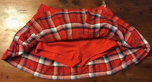 Pre-owned/Used ~ Red Plaid Kids Justice School Girl Skort/Shorts ~ Size 7 Youth! - Picture 3 of 6