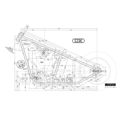 Custom Chopper Rigid Frame Blueprints - 260 Series Tire | eBay