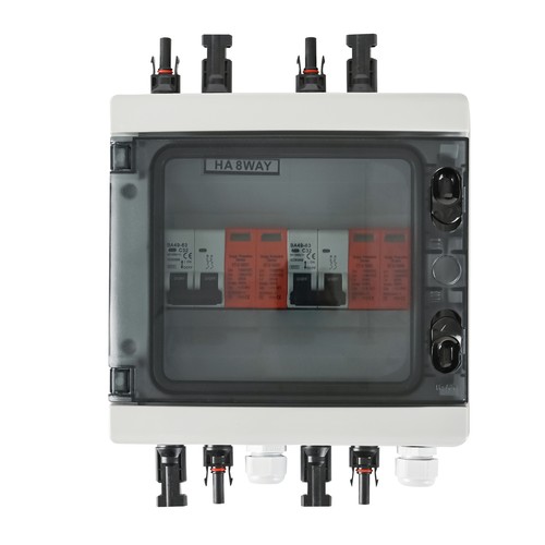 Anschlusskasten Solar Überspannungsschutz DC T2 1000V 2-Strings 8M Trennschalter - Bild 5 von 17