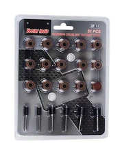 51 Pc Rotary Sanding Drum Kit W/ Mandrels 1/2 3/8 1/4 Sanding Bands Fits Dremel