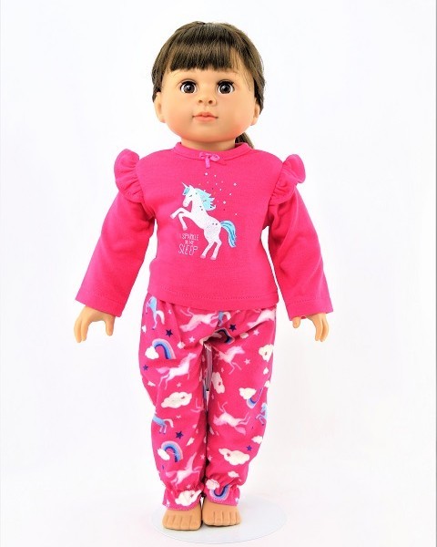 18" Pajamas Unicorn Pink Fits American Girl Doll
