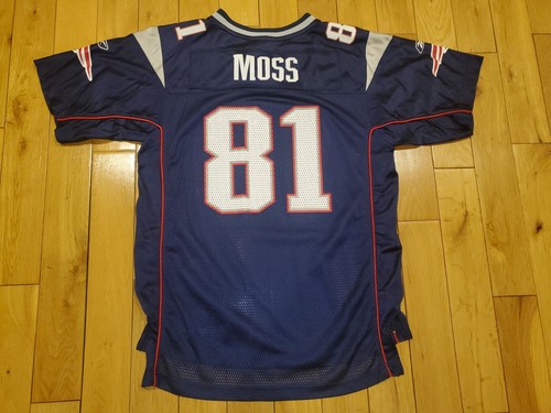 Reebok On Field Randy Moss NEW ENGLAND PATRIOTS Youth NFL Team Replica JERSEY XL - Picture 11 of 14