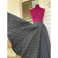 Vintage 1950s Marden Classics Black Quilted Circle Skirt Size S Rockabilly