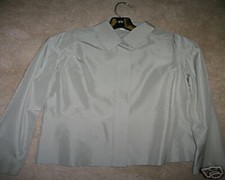 MARC JACOBS RUNWAY COLLECTION SILVER GRAY SILK BLOUSE JACKET BLAZER 4 S 6 M MIU 