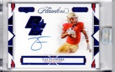 2023 Panini Flawless Collegiate Team Logo Signatures ZAY FLOWERS Auto 2/15 SP
