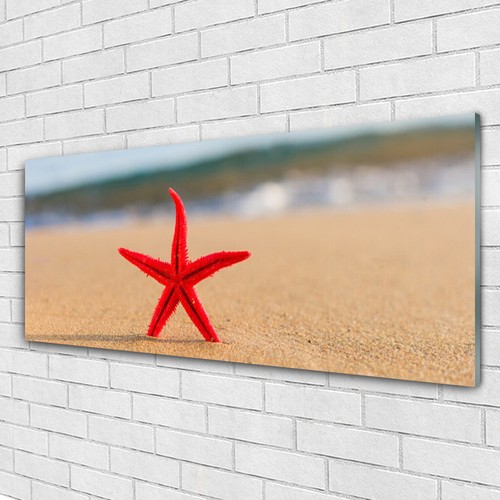 Tableau Mural Tulup "Herbe Sable" - Impression Sous Verre 125x50 Cm - Style Moderne