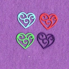 HEART  11 Valentine love die cuts scrapbook cards