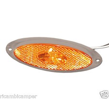 Luce Ingombro Laterale arancione Fanalino Led Base Grigia Camper Caravan 