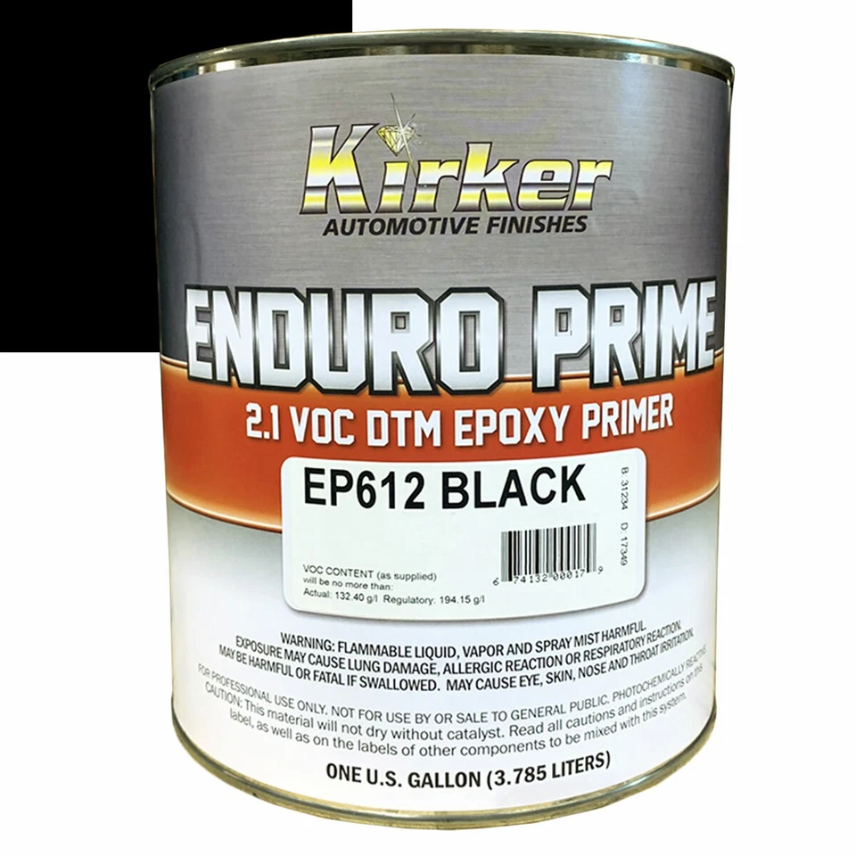 Imprimación negra epoxi Kirker Enduro Prime EP612 y catalizador EPC611 de 1 galón - automática Foto 2 de 3