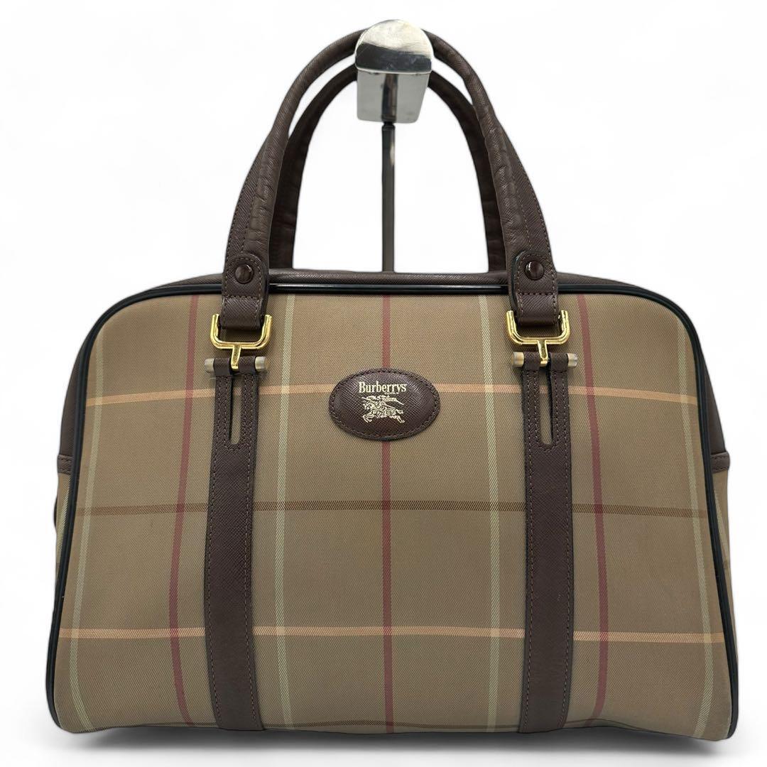 Burberry Handbag Mini Boston Bag Nova Check Brown