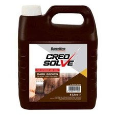 BARRETTINE CREOSOLVE 4 LITRE DARK BROWN, OIL-BASED, BITUMEN & WAX TREATMENT 