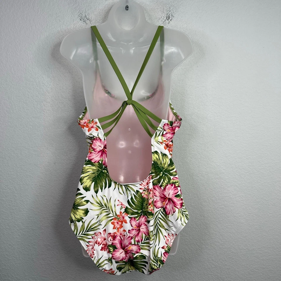 Traje de baño Hurley para mujer XXL floral tropical hawaiano de una pieza playa verano boho Foto 2 de 4