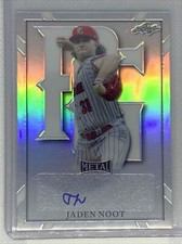 2021 LEAF PERFECT GAME METAL SILVER REFRACTOR JADEN NOOT AUTO