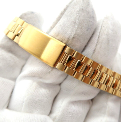 HADLEY ROMA Gold Pl, Straight End, 16mm Bracelet UNISEX WATCH BAND, New B16-130