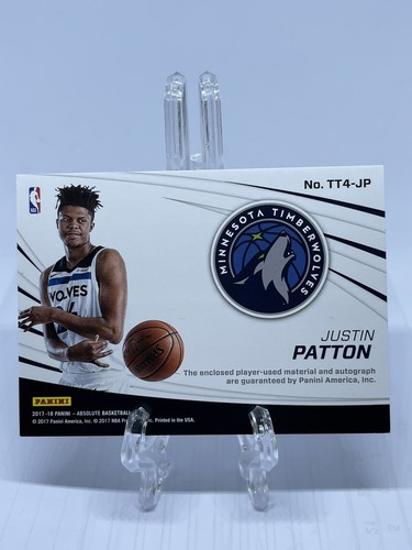 2017-18 Panini Absolute Quad Relic Tools Of The Trade Justin Patton Auto 6/99 - Picture 2 of 2