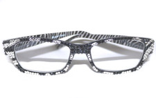 CRYSTAL JEWELED ANIMAL PRINT BLACK READERS GLASSES MADE WITH SWAROVSKI NEW 2.50