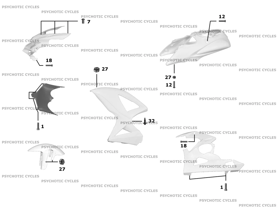 Kit completo de parafusos de carenagem parafusos de corpo para Ducati 748 2000 - 2001 aço inoxidável 916 - Imagem 4 de 4