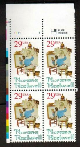 2839 MNH OG Plate Block (4) 1994 29c Artist Norman Rockwell Free US Shipping - Picture 1 of 1