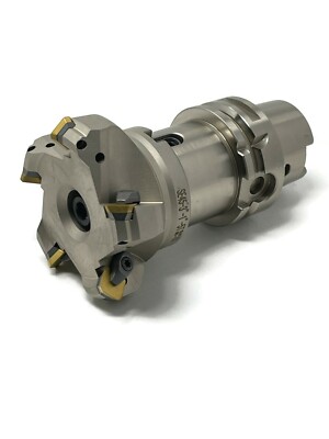 3'' 45 Degree Indexable Face Shell Mill w/ HSK63A Arbor and SEAN42AFTN Inserts