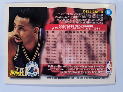 1995-96 Topps Basketball #112 Dell Curry | eBay