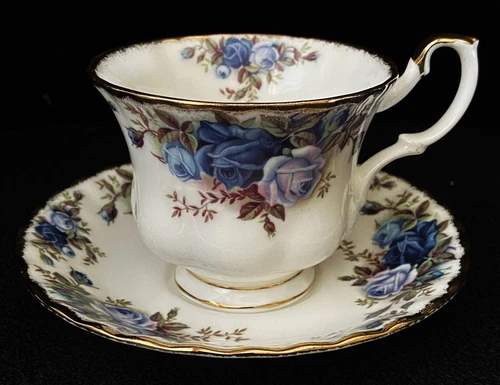 Royal Albert England Moonlight Rose Montrose Shape Footed Cup and Saucer