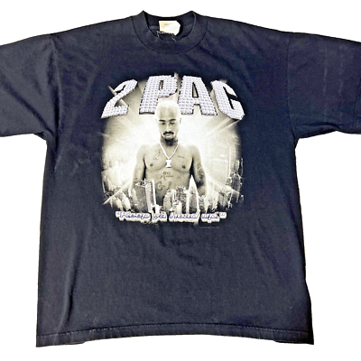 Vintage 2 Pac T Shirt Tupac Shakur Keep Ya Head Up Hip Hop Rap 