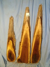 4089 Three Black Walnut Slabs Rustic Lumber Craftwood